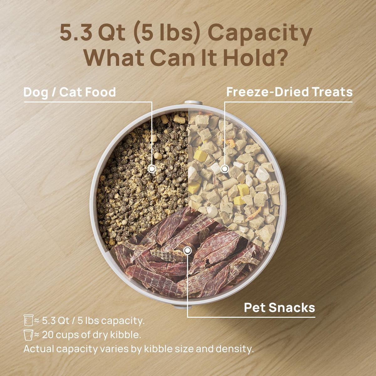 Vacuum Pet Food Storage Container 5 lb G81145