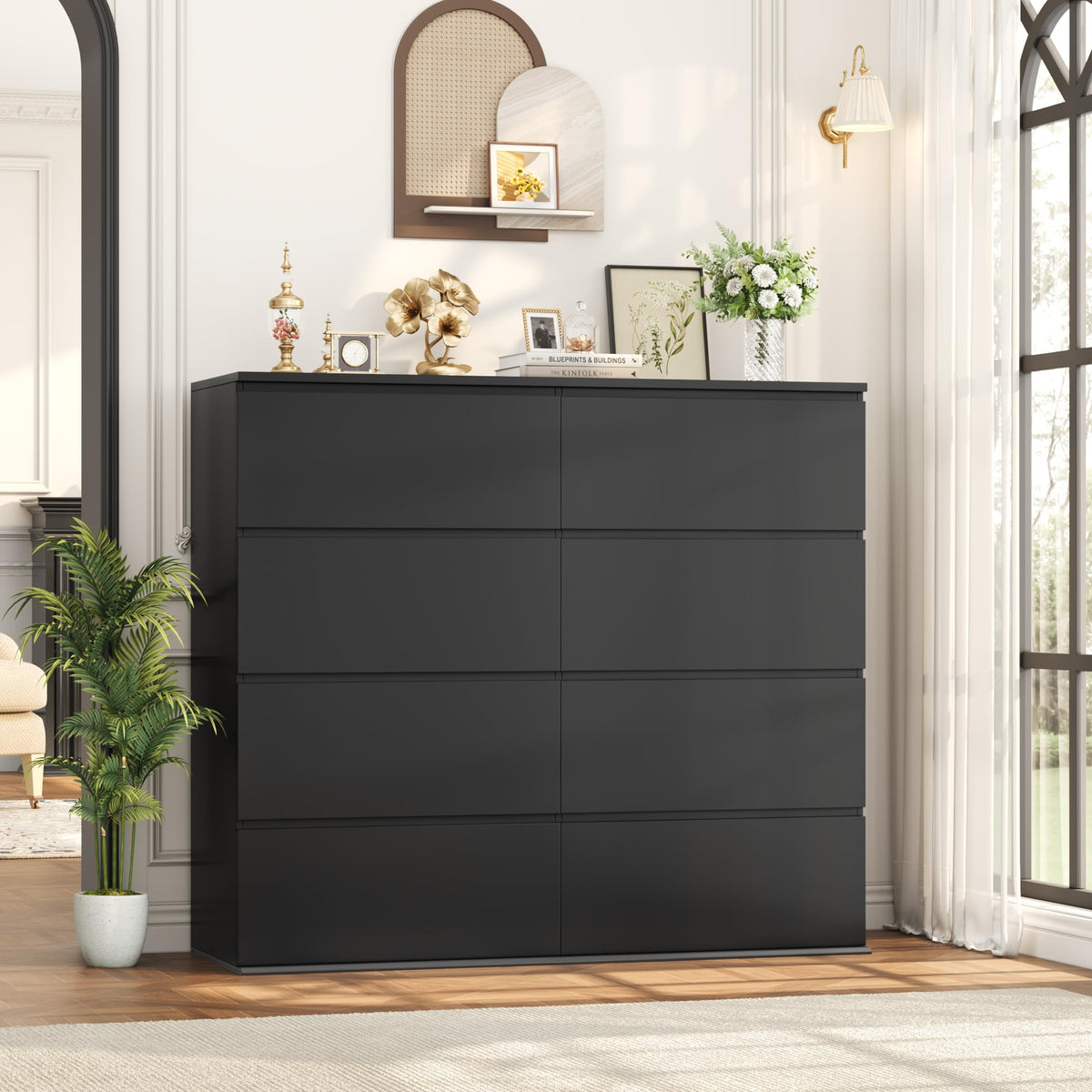 Black 8 Drawer Dresser I779873