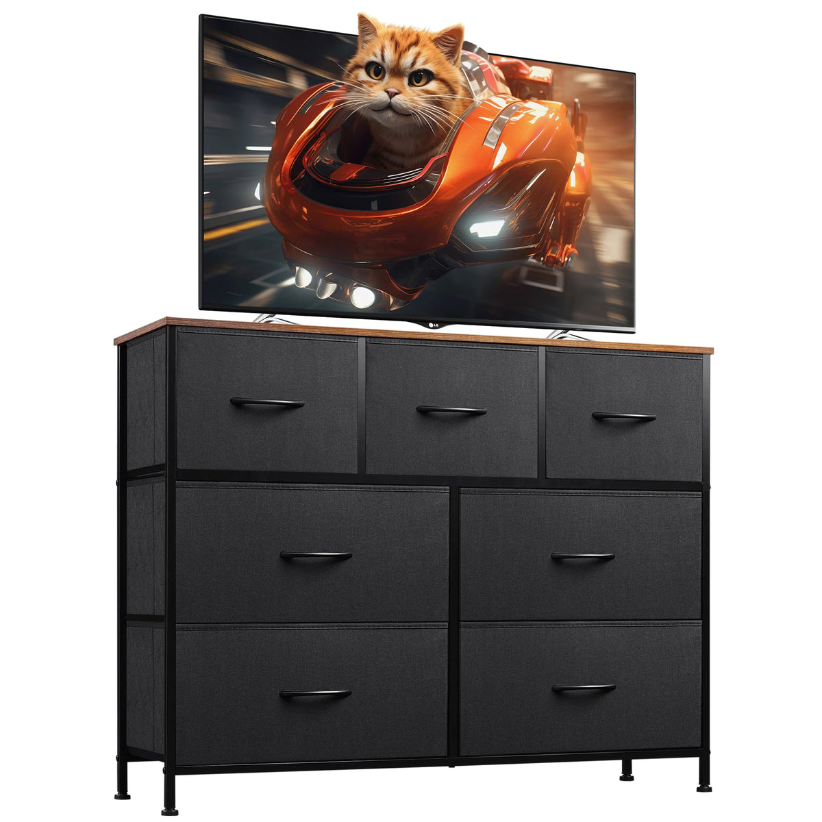 Charcoal Black 3 7 9 Drawer Dresser Set D86269