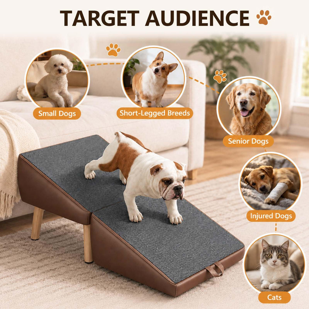 16" H Foldable Wooden Pet Stairs P903