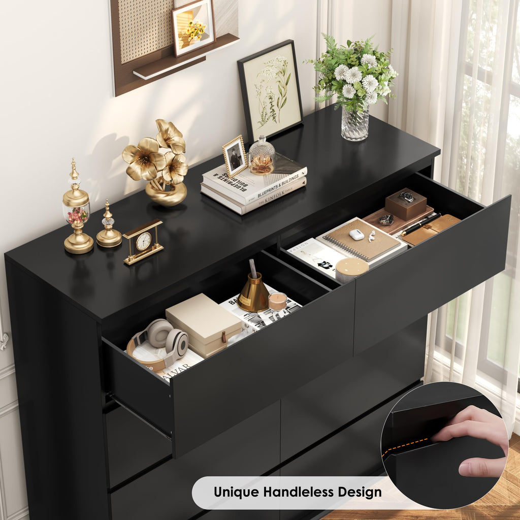 Black 8 Drawer Dresser I779873