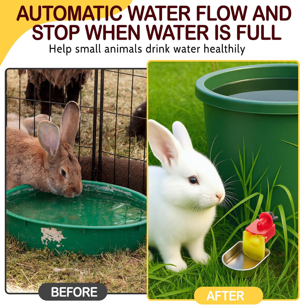 8 Pack Stainless Steel Auto Fill Chicken Waterer Cups I62016