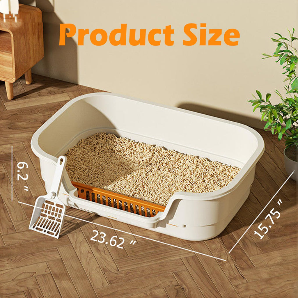 Large High Sides Low Entry Cat Litter Box C4917