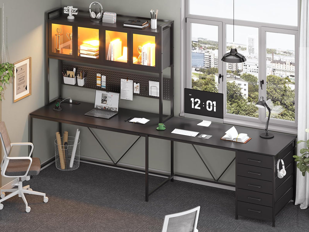 L Shaped Gaming Corner Desk with Drawers A8589