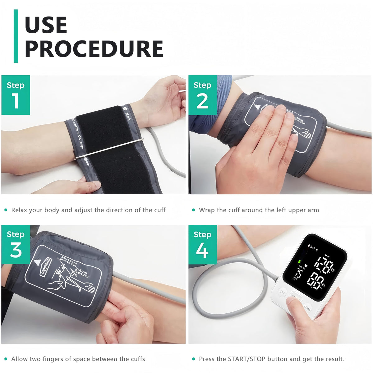 FDA Cleared Upper Arm Blood Pressure Monitor V15629