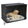 42-inch Double Door Dog Crate with Pet Bed, 2 Bowls and Privacy Cover B236