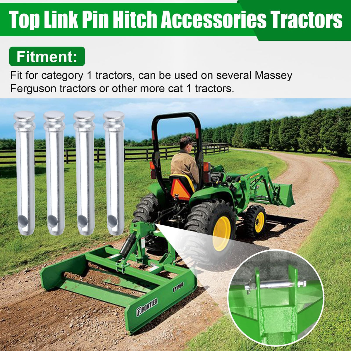 Cat 1 Tractor Top Link Pin Hitch 4 Pack L83574