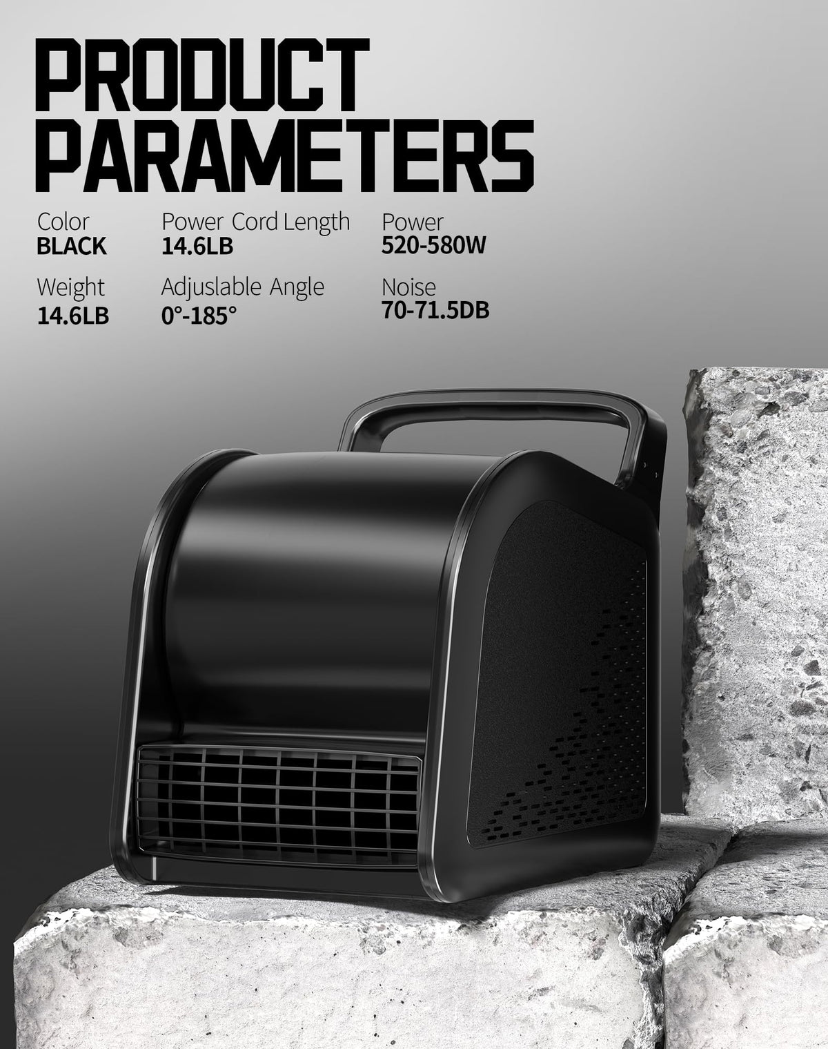 580W 685CFM Industrial Floor Fan Y472