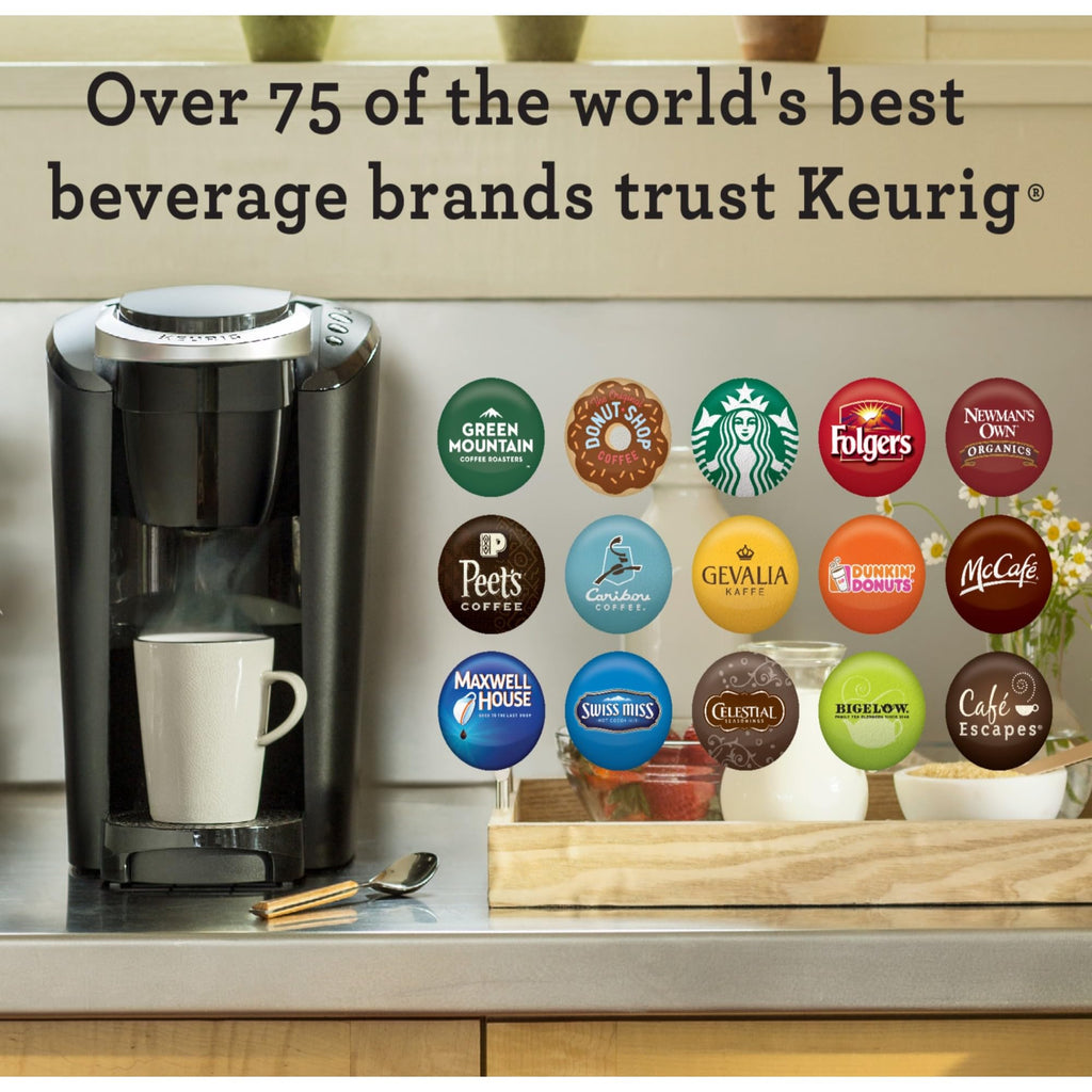 Black Single-Serve Coffee Maker with 3 Brew Sizes D327788