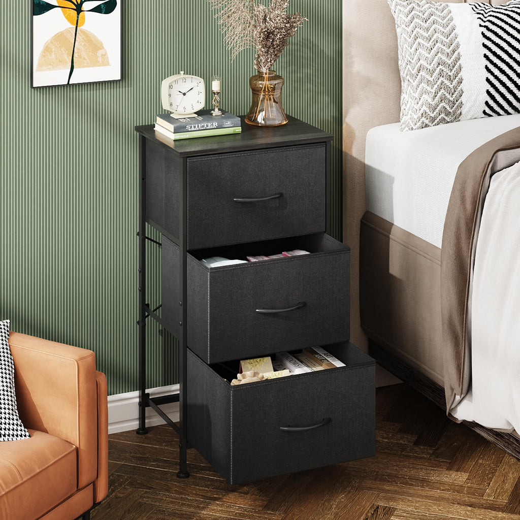 Charcoal Black 3 7 9 Drawer Dresser Set D86269