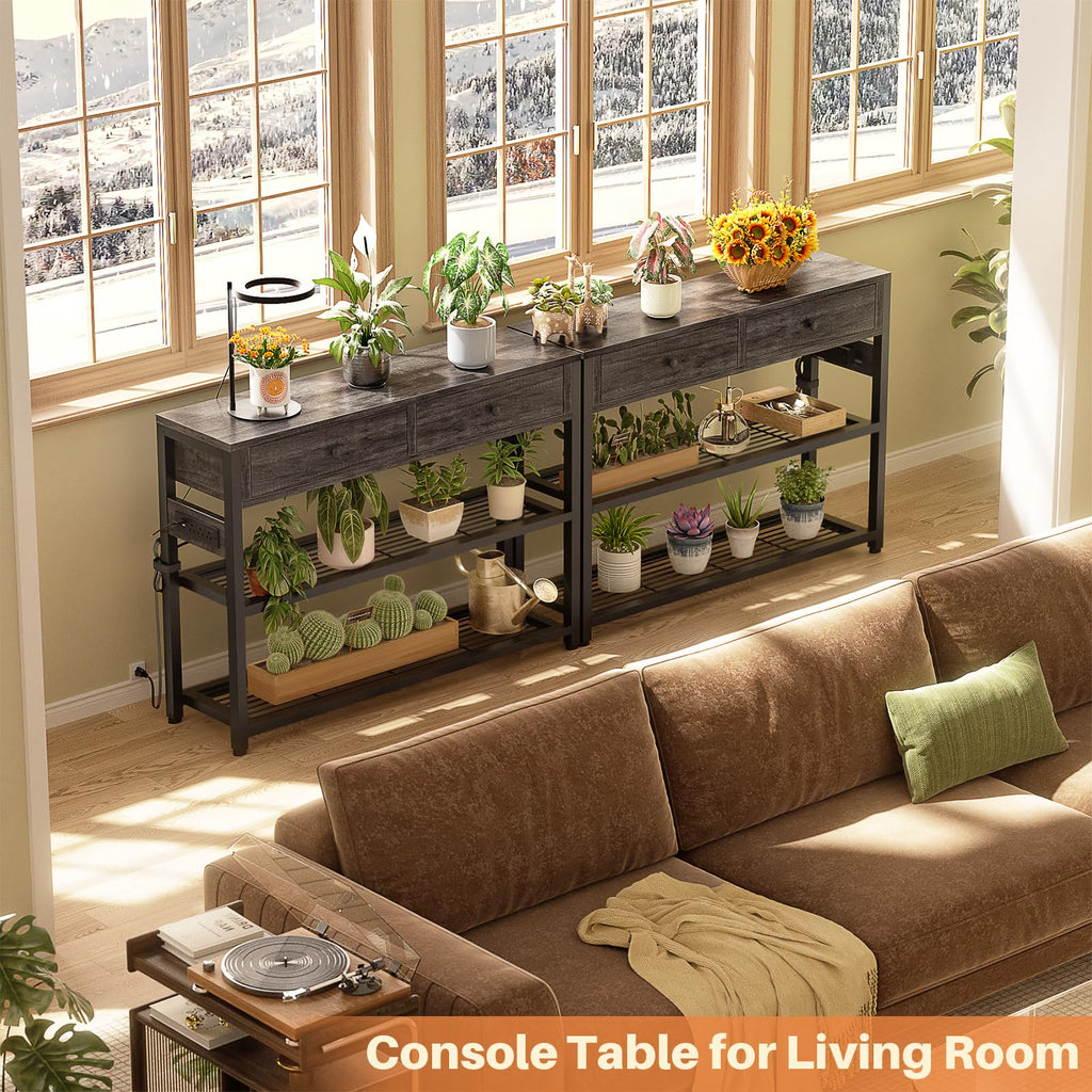 32" Entryway Table with Outlets and Drawers P150944