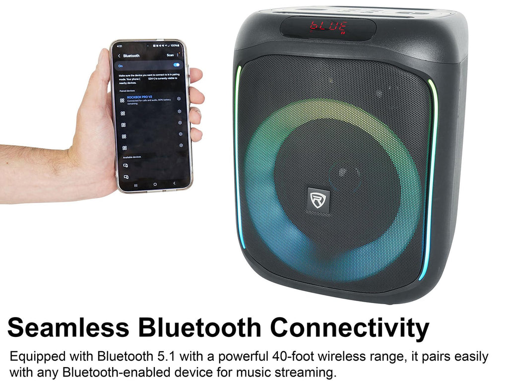 6.5" LED Bluetooth Speaker 2-Pack E624154