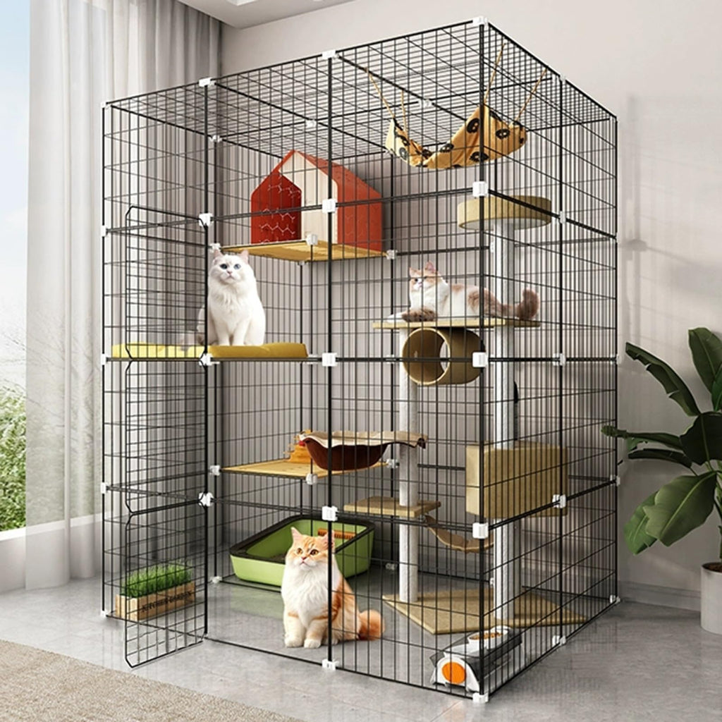 Metal Wire Cat Cage, 3x2x4 Cat Kennel N1877