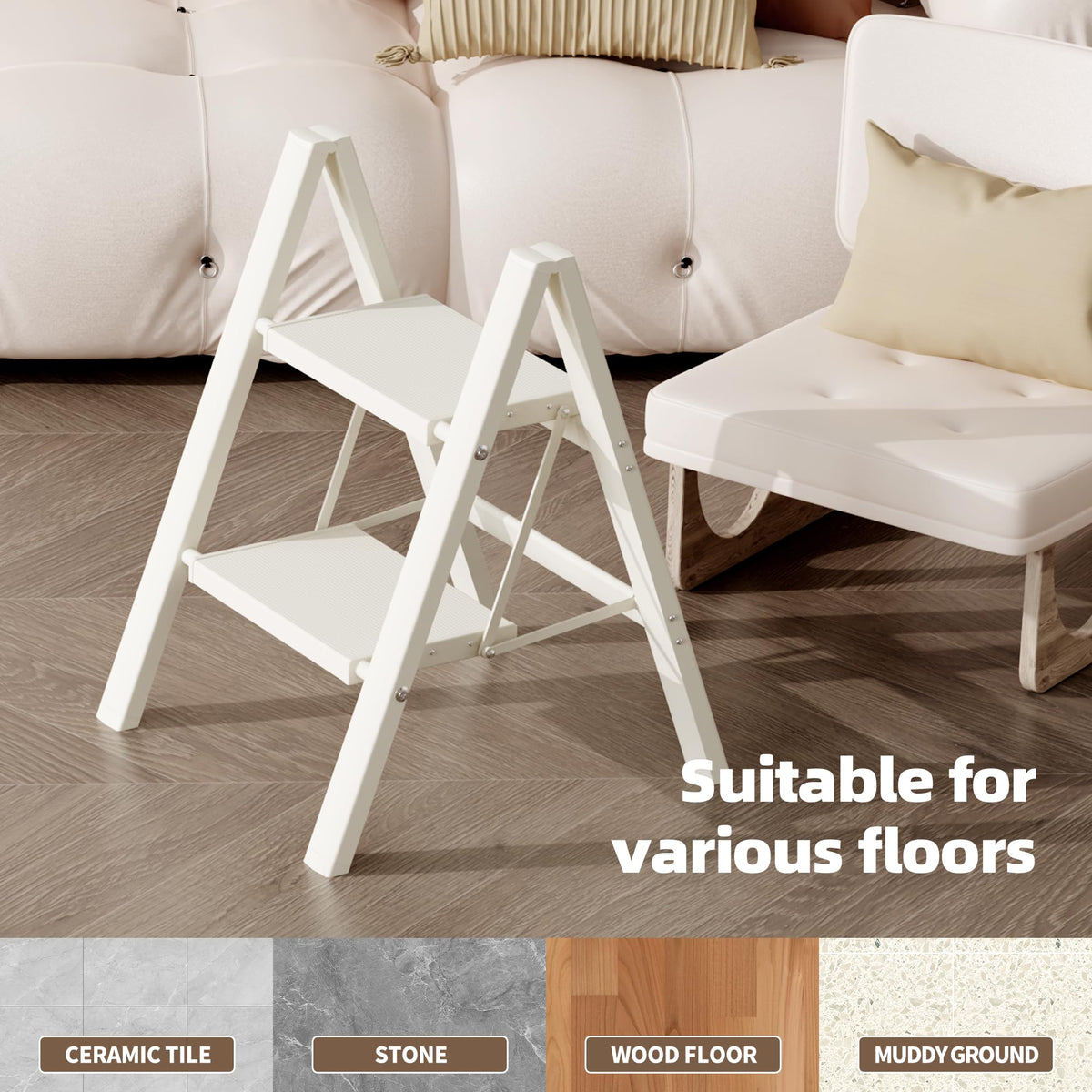 Aluminum Foldable 2 Step Stool Y53035