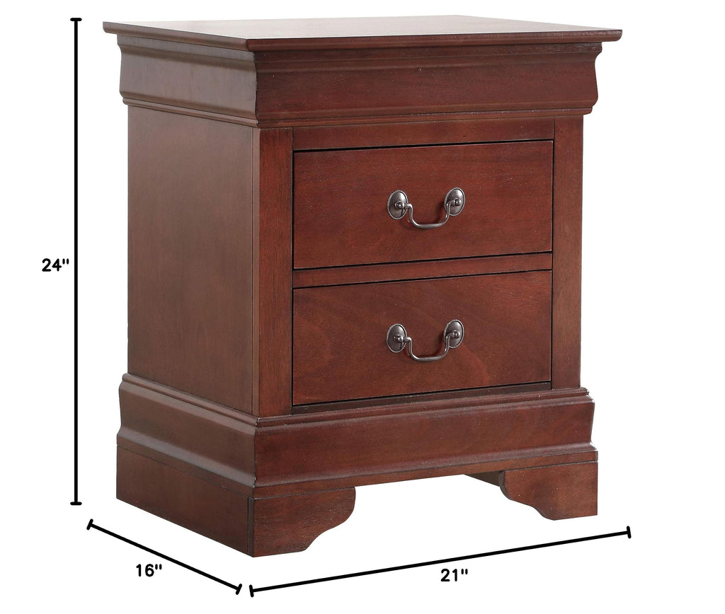 Cherry 2 Drawer Nightstand T6414