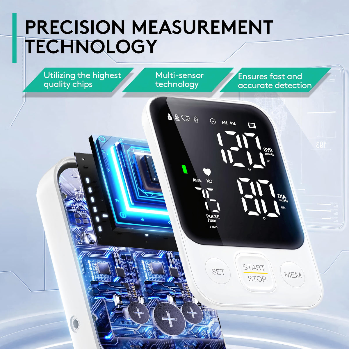 FDA Cleared Upper Arm Blood Pressure Monitor V15629