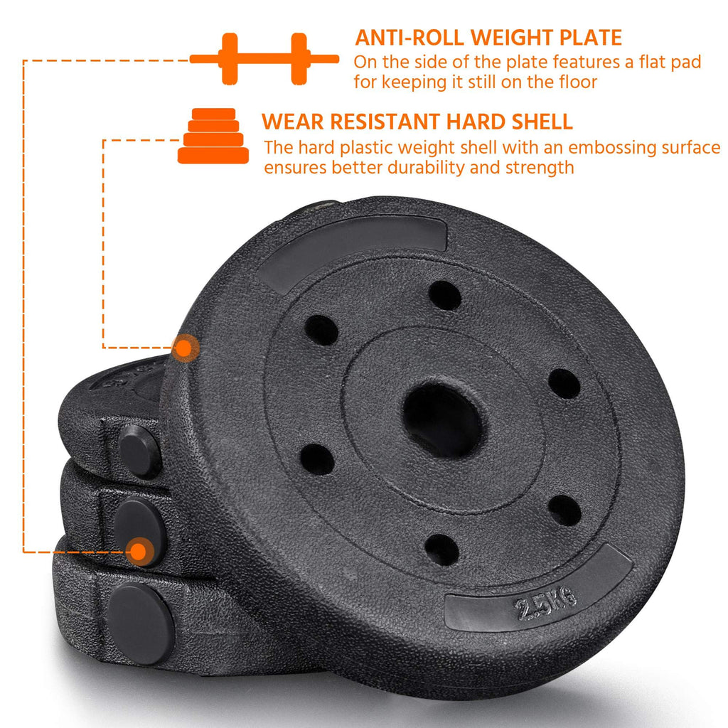 Adjustable Dumbbell Set with Spinlock Collars U831428