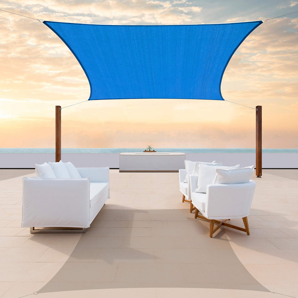 16' x 16' Blue Rectangle Sun Shade Sail F945831