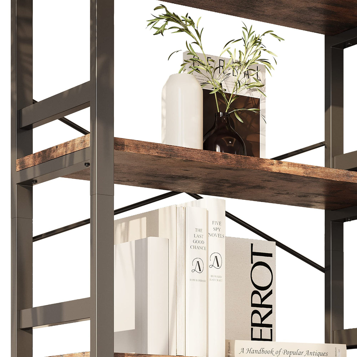 31.5" 5-Tier Industrial Bookshelf W65143