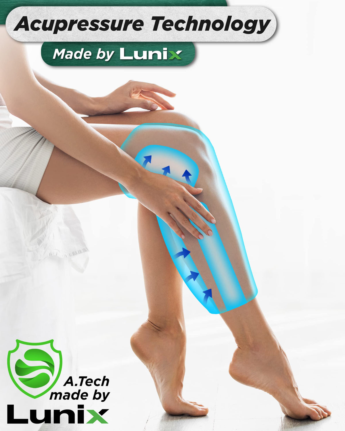 Cordless Knee Massager with Heat, Compression & Vibration, Rechargeable Wrap, Forest Green Z799972