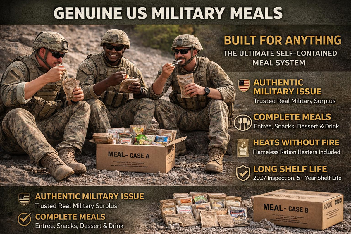 2027 Inspection Ready to Eat A & B MRE Meal 24 Total Meals S52696