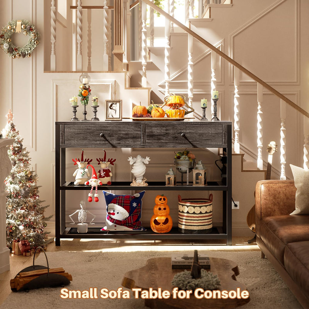 32" Entryway Table with Outlets and Drawers P150944