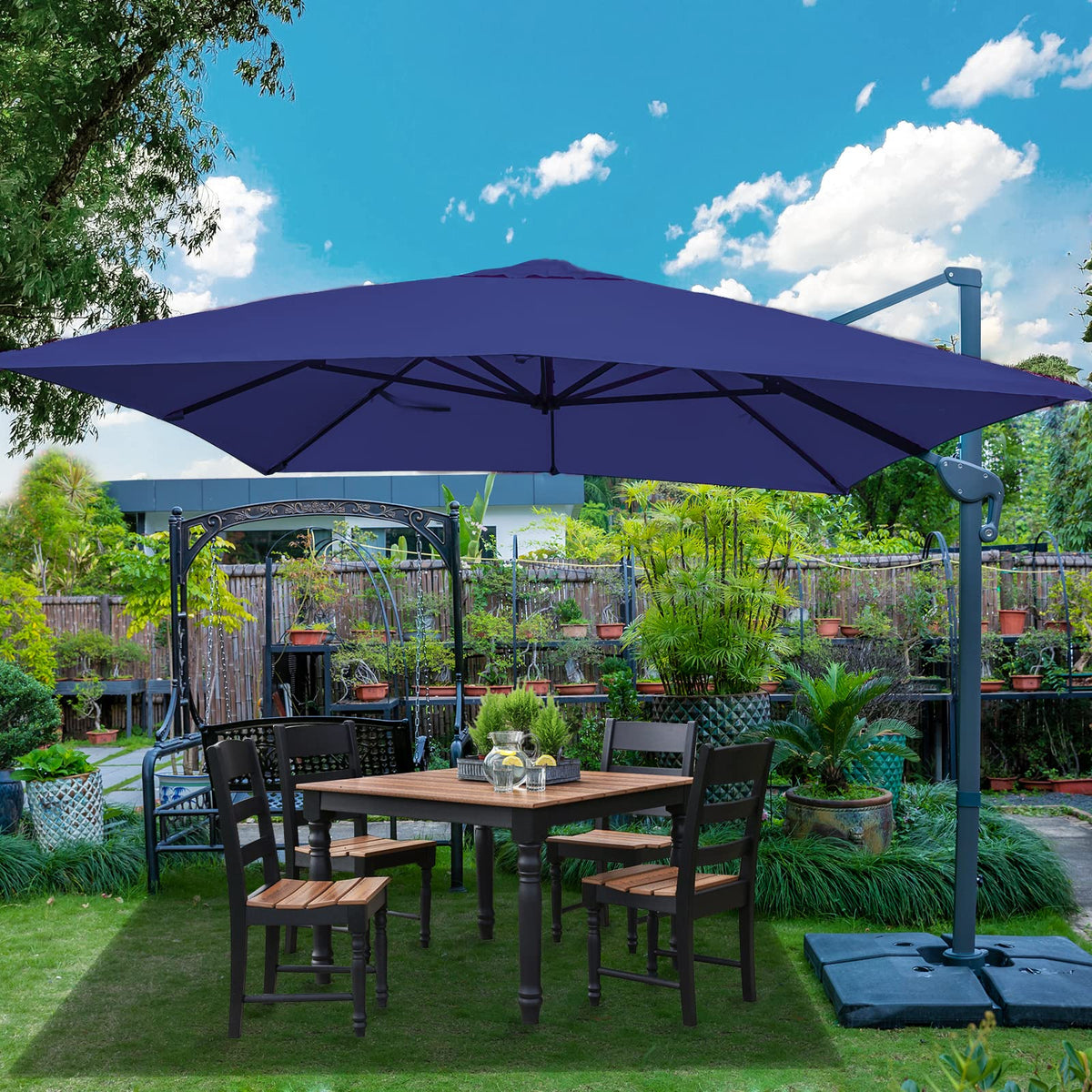 10x13Ft Rectangular Offset Patio Umbrella N13512