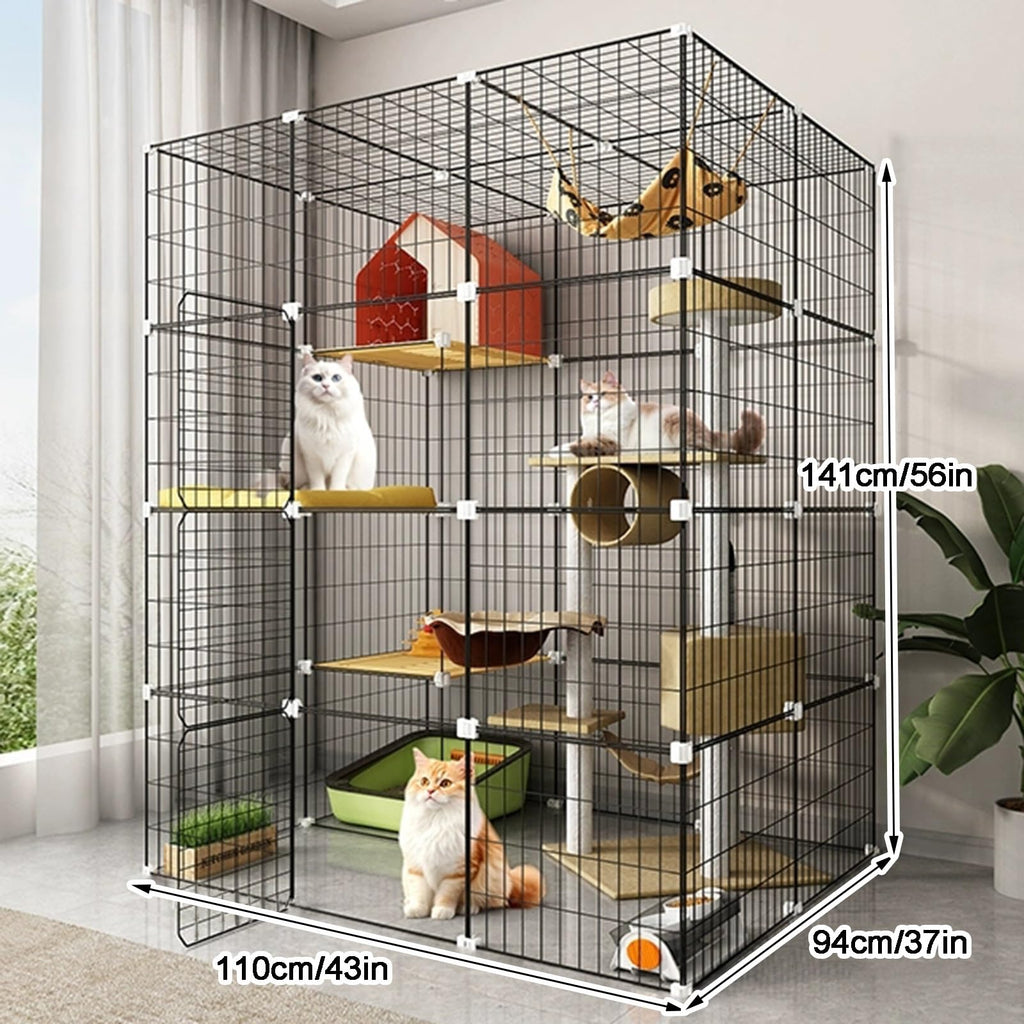 Metal Wire Cat Cage, 3x2x4 Cat Kennel N1877
