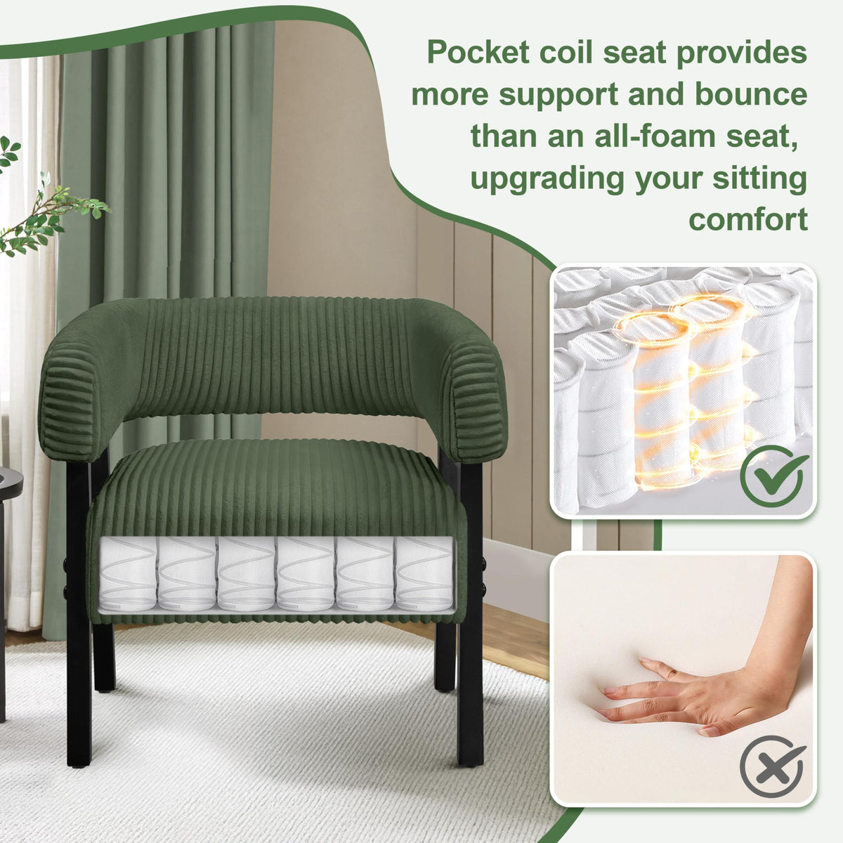 Accent Living Room Chair Set of 2 F17510