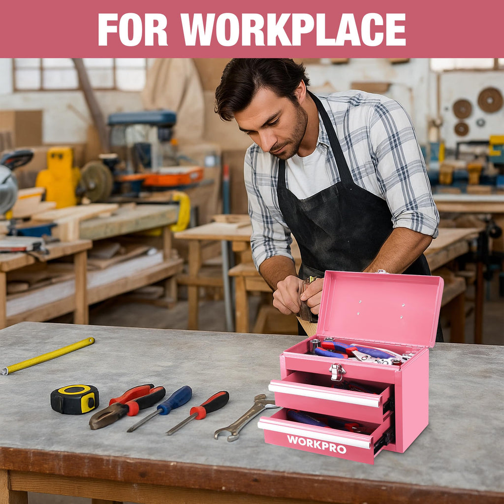 Portable Mini Metal Tool Box with 2 Drawers A28972