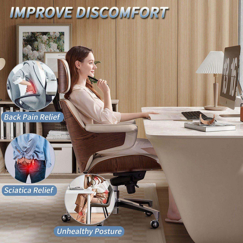 Black Memory Foam Wedge Seat Cushion M534289
