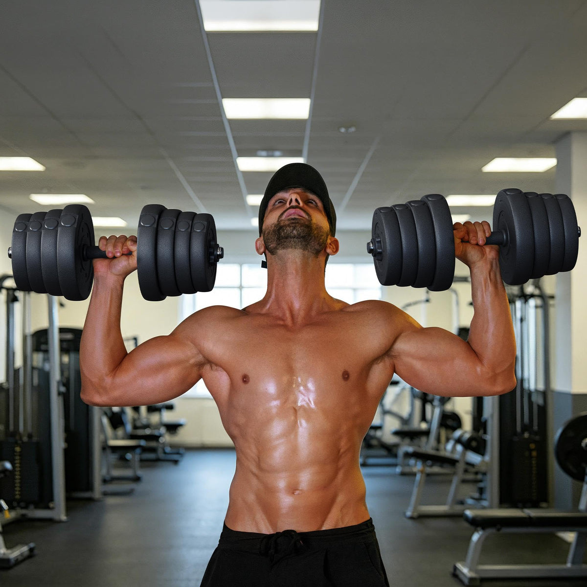 Adjustable Dumbbell Set with Spinlock Collars U831428