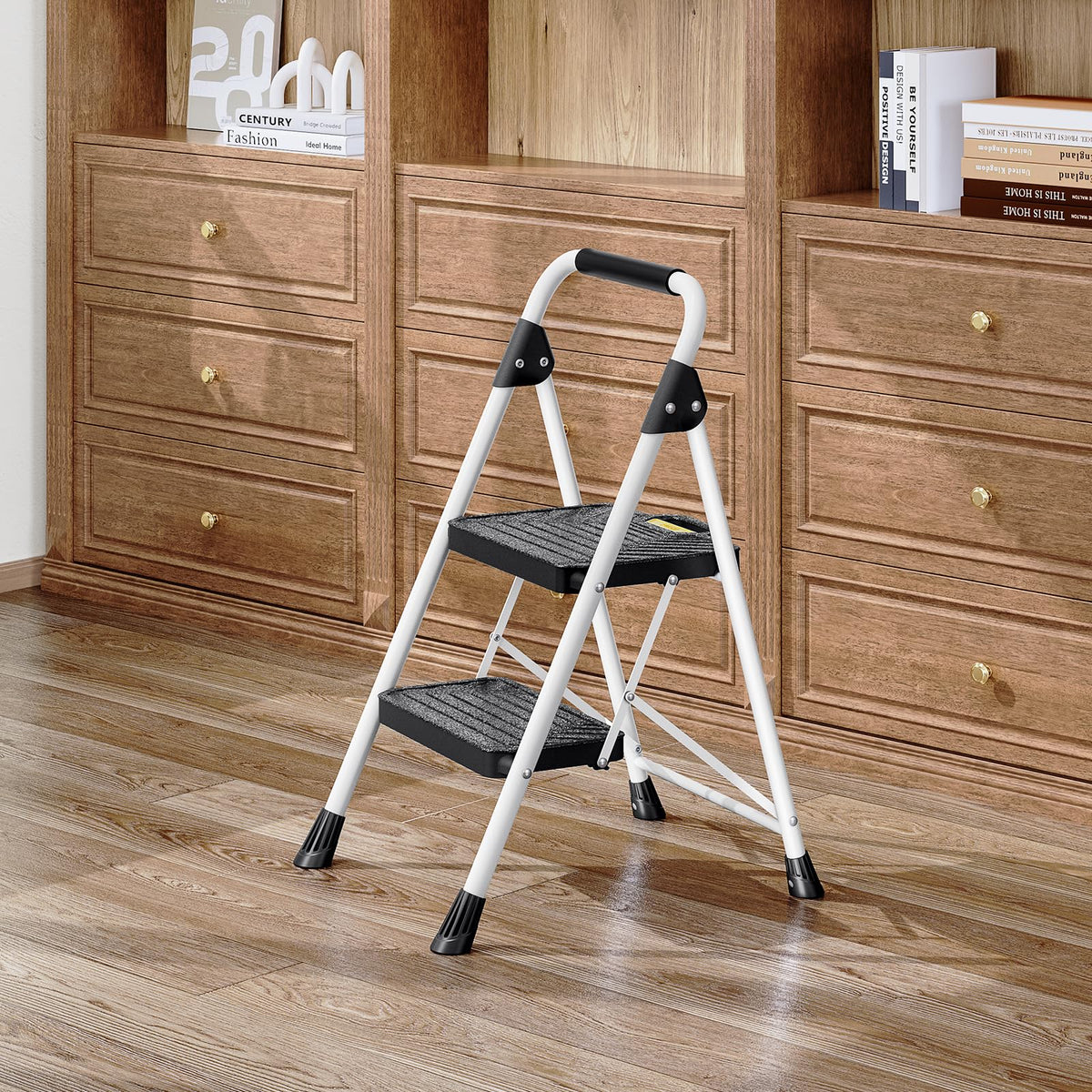 2 Step Folding Step Stool White N76227