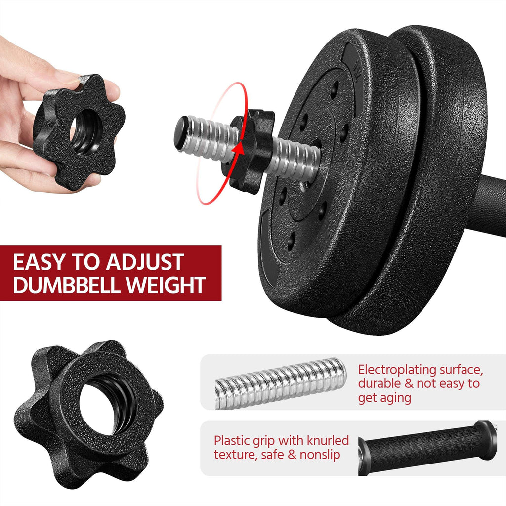 Adjustable Dumbbell Set with Spinlock Collars U831428